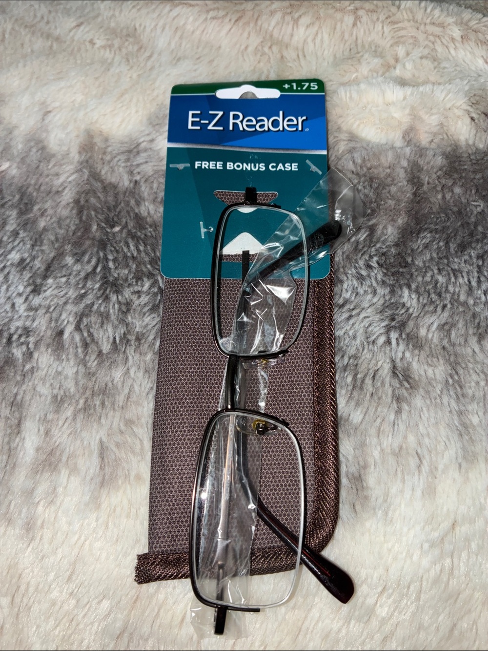 Men's Reading Glasses +1.75 with Bonus Case